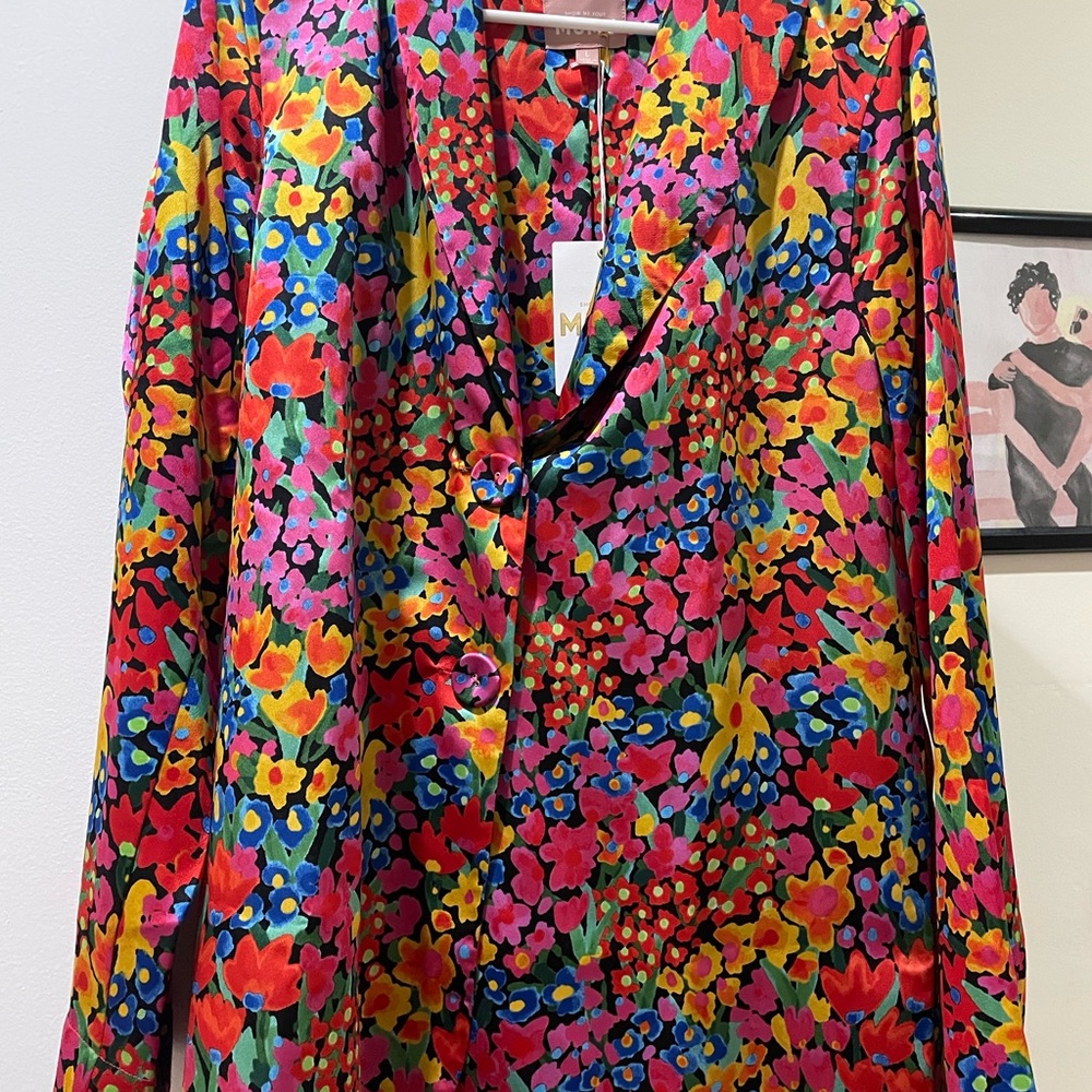 Brand New w/ Tags Women’s Show Me Your Mumu Felix Blazer in Garden Glow print, L - Picture 5 of 6